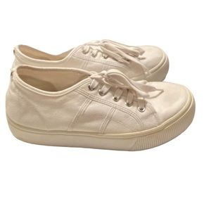 Steve Madden Emmi White Lace Up Platform Sneakers Size 10